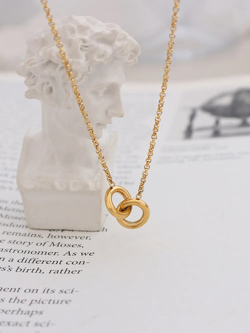 The Willow Necklace — Gold Hoop Pendant