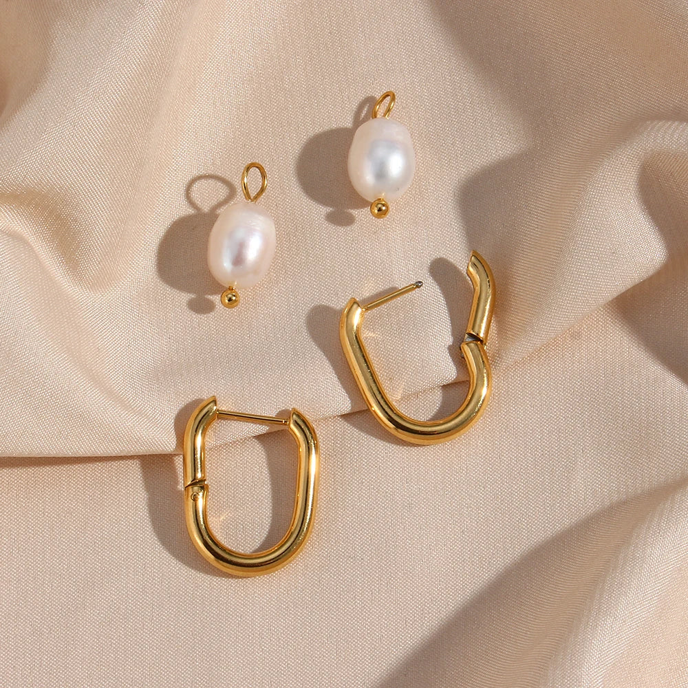 Pearl Charm Earrings